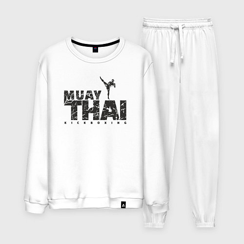 Мужской костюм Kickboxing muay thai / Белый – фото 1