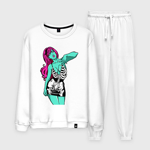 Мужской костюм Зелёная секси-ведьма / Белый – фото 1