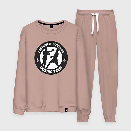 Мужской костюм Portland boxing team / Пыльно-розовый – фото 1