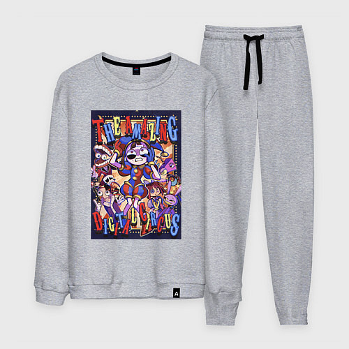 Мужской костюм Удивительный цифровой цирк в сборе / Меланж – фото 1