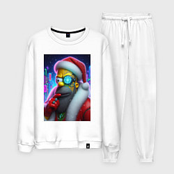 Костюм хлопковый мужской Simpson Claus - cyberpunk, цвет: белый