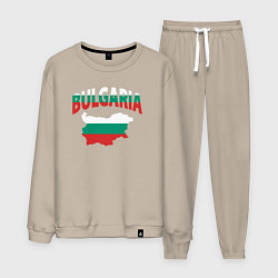 Костюм хлопковый мужской Болгария, цвет: миндальный