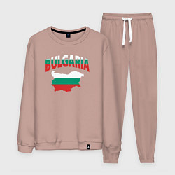 Костюм хлопковый мужской Болгария, цвет: пыльно-розовый