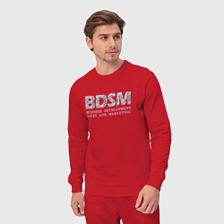 Костюм хлопковый мужской BDSM - business development sales and marketing, цвет: красный — фото 2