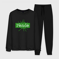 Костюм хлопковый мужской Depeche Mode - Peace wh, цвет: черный