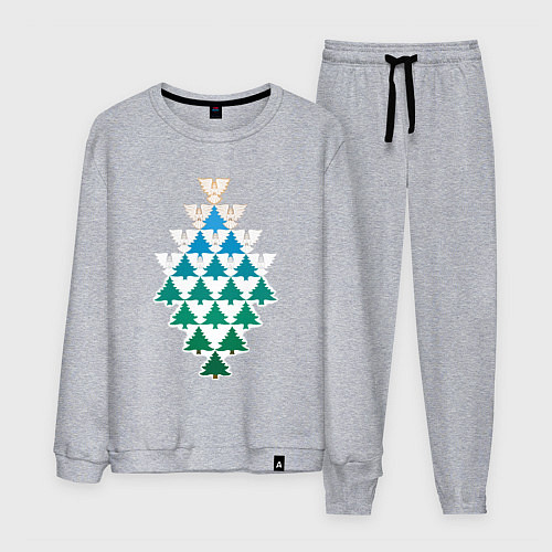 Мужской костюм Ангелы и Елочки -рождественская метаморфоза в стил / Меланж – фото 1