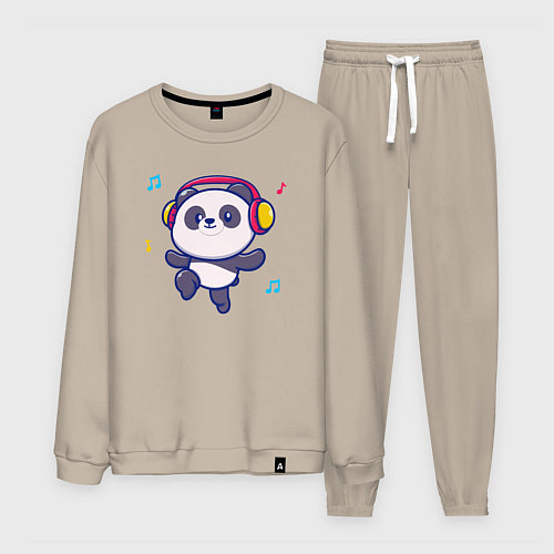 Мужской костюм Music panda / Миндальный – фото 1