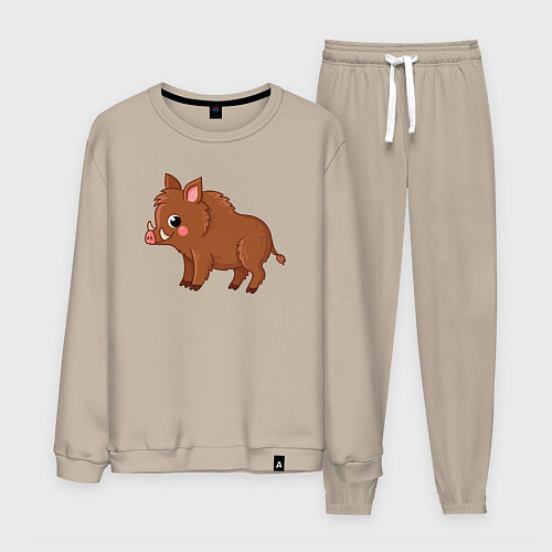 Мужской костюм Милый кабанчик / Миндальный – фото 1