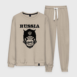 Костюм хлопковый мужской Russian gorilla, цвет: миндальный