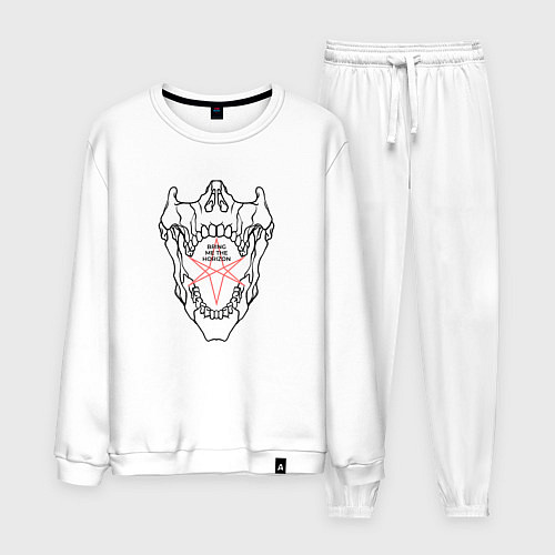 Мужской костюм Bring Me the Horizon - logo / Белый – фото 1
