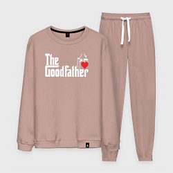 Костюм хлопковый мужской The godfather love, цвет: пыльно-розовый