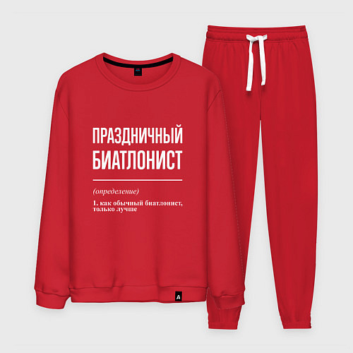 Мужской костюм Праздничный биатлонист / Красный – фото 1