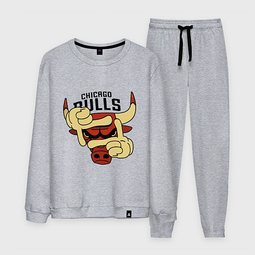 Мужской костюм Bulls logo with hands / Меланж – фото 1