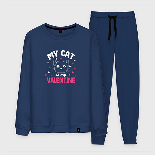 Мужской костюм My cat is my Valentine 2024 / Тёмно-синий – фото 1