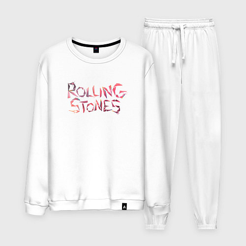 Мужской костюм The Rolling Stones - logo / Белый – фото 1