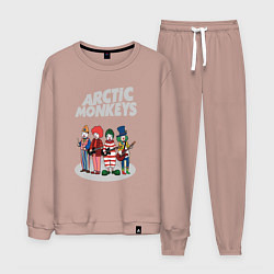 Костюм хлопковый мужской Arctic Monkeys clowns, цвет: пыльно-розовый