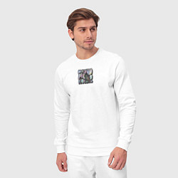 Костюм хлопковый мужской Научи любить, цвет: белый — фото 2