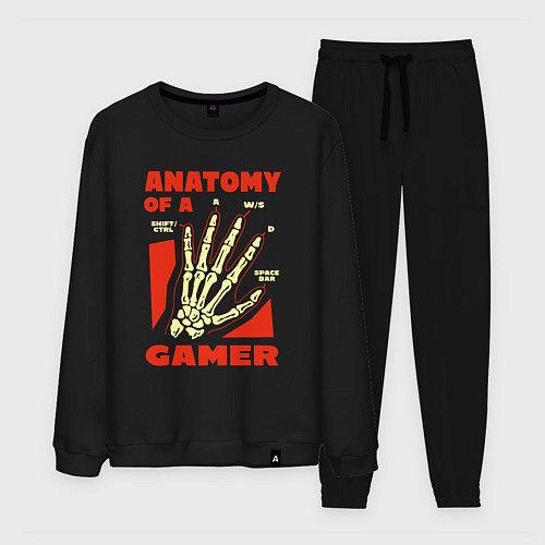 Мужской костюм Anatomy of a gamer / Черный – фото 1