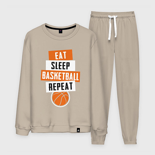 Мужской костюм Eat sleep basketball / Миндальный – фото 1