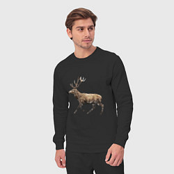 Костюм хлопковый мужской Рогатый олень, цвет: черный — фото 2