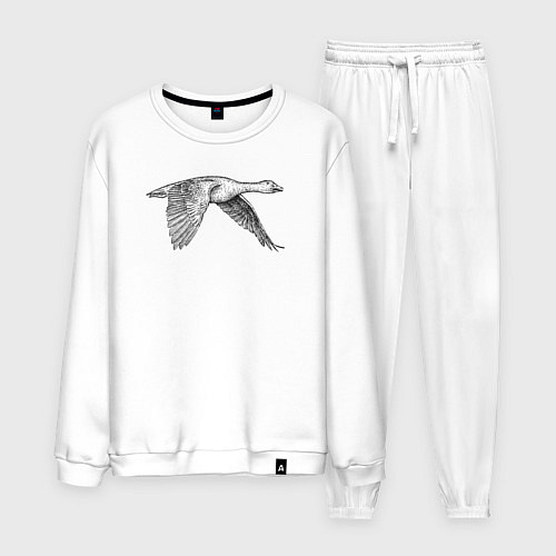 Мужской костюм Гусь в полёте / Белый – фото 1