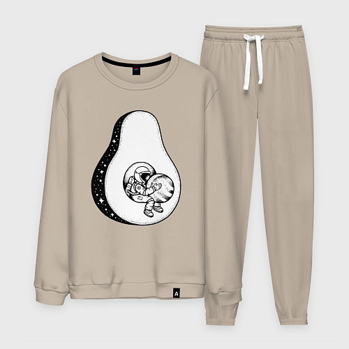 Мужской костюм Космическое авокадо / Миндальный – фото 1