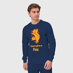 Костюм хлопковый мужской I dont give a fox, цвет: тёмно-синий — фото 2