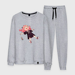 Костюм хлопковый мужской Аня из аниме и манги семья шпиона, цвет: меланж