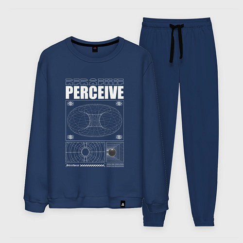 Мужской костюм Perceive streetwear / Тёмно-синий – фото 1