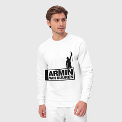 Костюм хлопковый мужской Armin van buuren, цвет: белый — фото 2