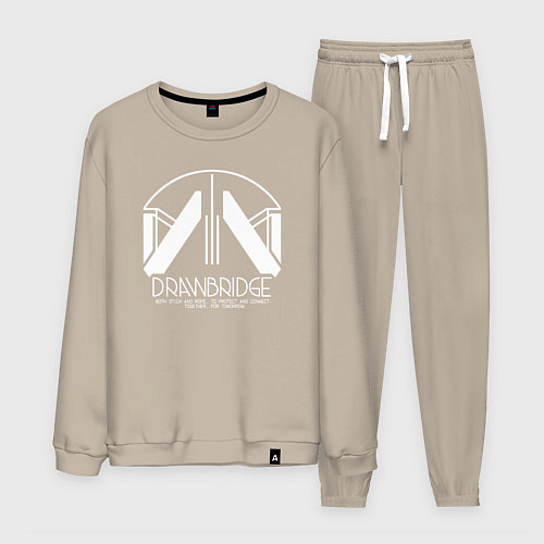 Мужской костюм Drawbridge logo death stranding 2 / Миндальный – фото 1