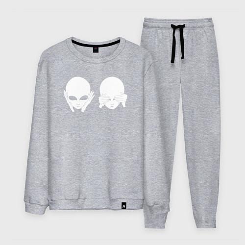 Мужской костюм Белый пришелец / Меланж – фото 1