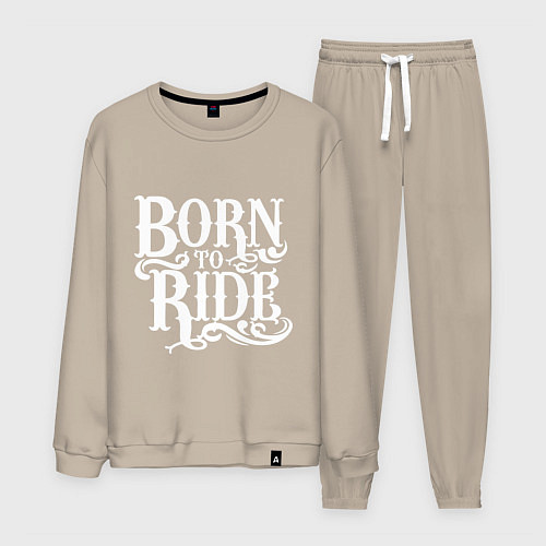 Мужской костюм Born to ride - рожденный ездить / Миндальный – фото 1