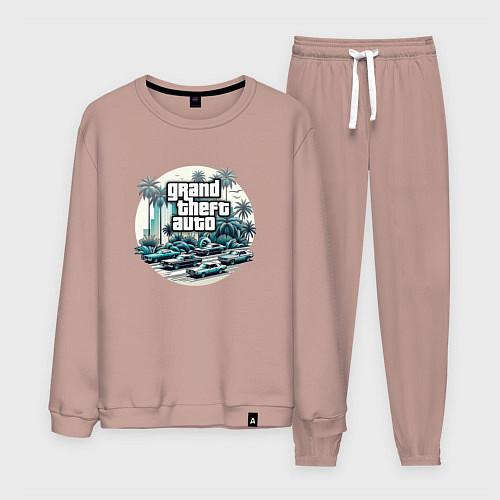 Мужской костюм GTA - cars / Пыльно-розовый – фото 1