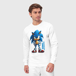 Костюм хлопковый мужской Sonic - poster style, цвет: белый — фото 2