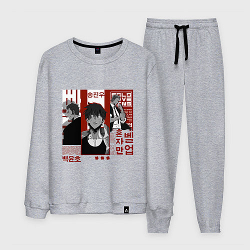 Мужской костюм Solo leveling Rank S / Меланж – фото 1