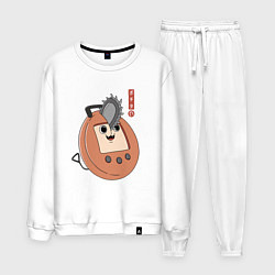 Костюм хлопковый мужской Тамагочи Почита, цвет: белый