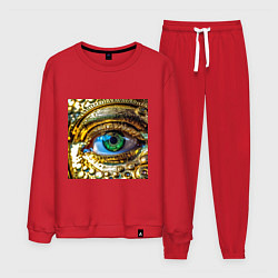 Мужской костюм Золотой глаз металлический в стиле стимпанк зелено