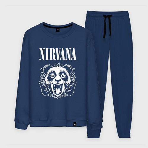 Мужской костюм Nirvana rock panda / Тёмно-синий – фото 1