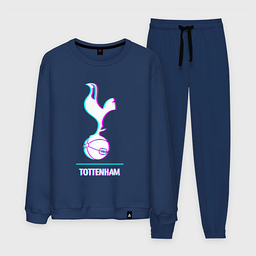 Мужской костюм Tottenham FC в стиле glitch / Тёмно-синий – фото 1