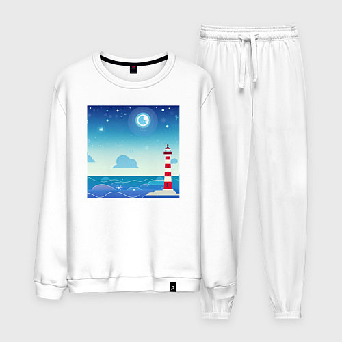 Мужской костюм Маяк в голубом / Белый – фото 1