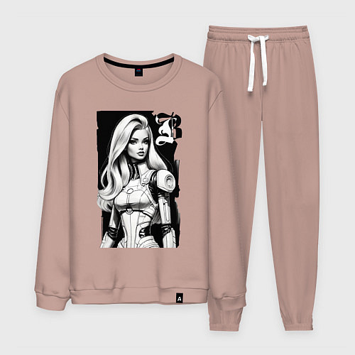 Мужской костюм Barbie - sketch ai art / Пыльно-розовый – фото 1