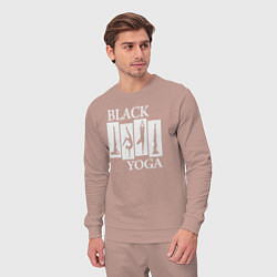 Костюм хлопковый мужской Black yoga, цвет: пыльно-розовый — фото 2