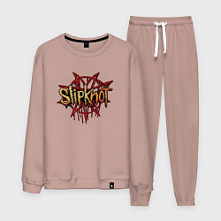 Костюм хлопковый мужской Slipknot original, цвет: пыльно-розовый