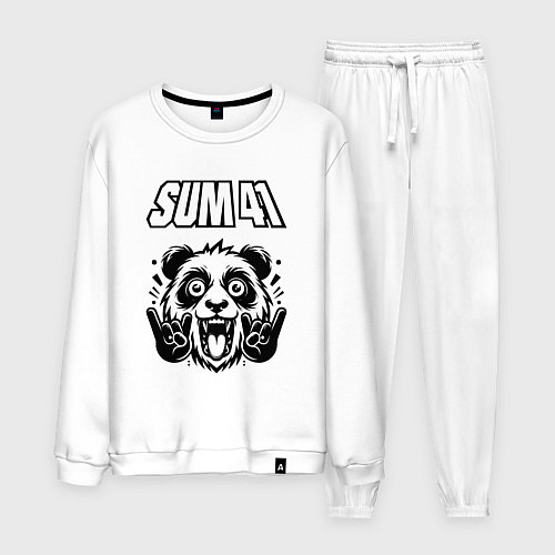 Мужской костюм Sum41 - rock panda / Белый – фото 1