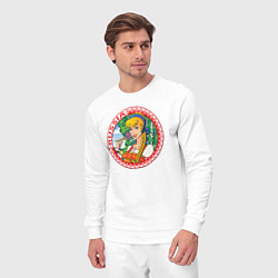 Костюм хлопковый мужской Россия - красавица, цвет: белый — фото 2