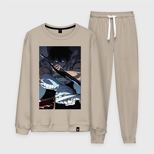 Мужской костюм Поднятие уровня в одиночку Джину Сон / Миндальный – фото 1