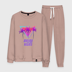 Костюм хлопковый мужской Malibu nights, цвет: пыльно-розовый