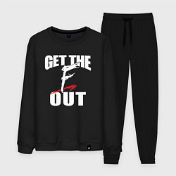 Костюм хлопковый мужской Wwe Get the F Out, цвет: черный