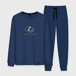 Костюм хлопковый мужской Lexus авто бренд лого, цвет: тёмно-синий